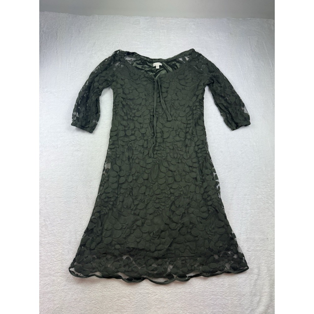 Garnet Hill Dark Green Lace Dress size 6 Chic‎ Party Classy Regal